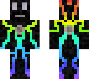 neon rainbow man