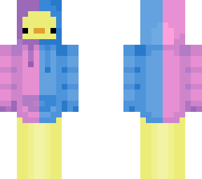 pink and blue duck