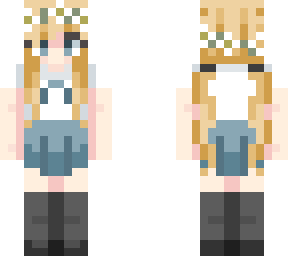 +/ flower crown school girl /+