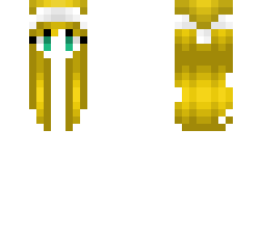 christmas - long blonde hair - yellow santa hat