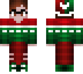 christmas - red and green outfit - hat and glasses