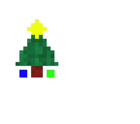 christmas tree pixel art (user a)