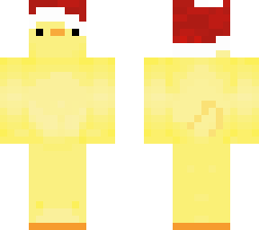 duck with christmast hat
