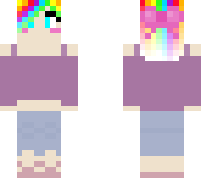 girl with rainbow hair