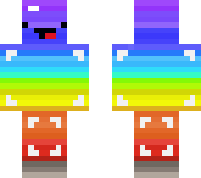 noob rainbow, arcoiris minecraft skin (by:iv4n2p) (skin editada de:coolkheelman)