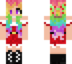 rainbow drip hair christmas girl