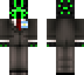robot verde con traje