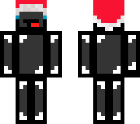 black skeppy with cristmas hat and blue eyes