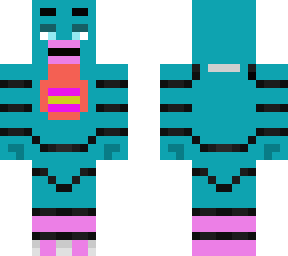 blue and pink chica