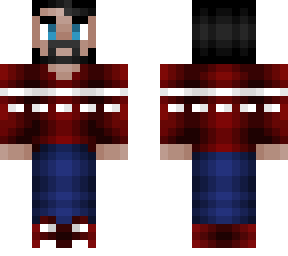 christmas - man with beard - red sweater