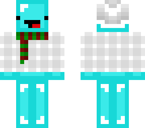 christmas - skeppy in white flannel shirt, hat and scarf
