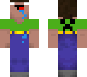 creeper noob herobrine white gold belt (i know its strange)