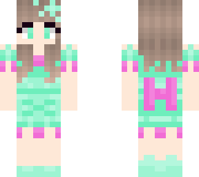 girl with aqua dress