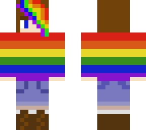 rainbow sweater hair
