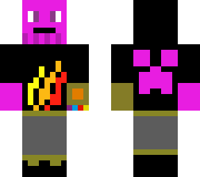 thanos fire merch with creeper face