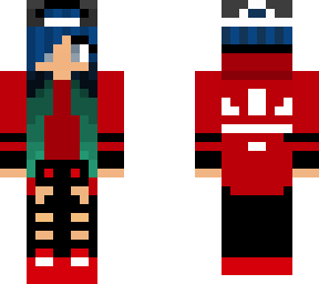 girl in a red hoodie