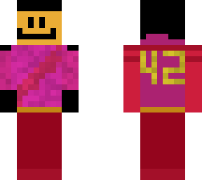 purple-red suit