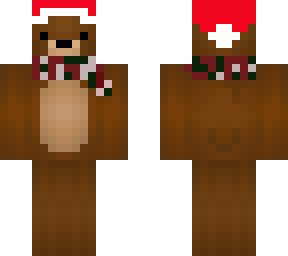 festive bear!!! upload to minecraft i don't care!!!