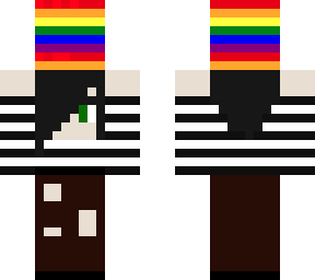 emo kid holding rainbow block