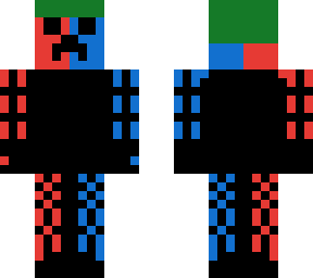 red and blue creper