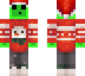Christmas Slime Green Minecraft Skin