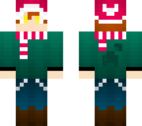 christmas teenager boy with green creeper logo