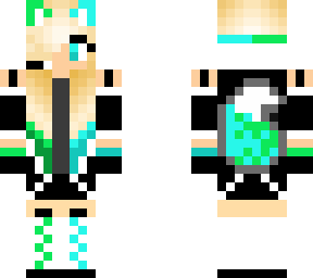 green and blue hybrid girl