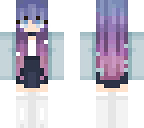 nice purple hair girl skin