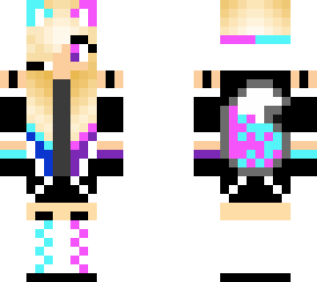 purple and blue hybrid girl