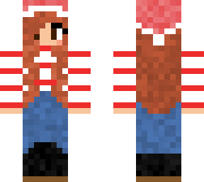 red and white stripped sweater