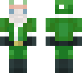 santa con gorro verde