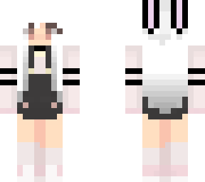 white hair bunny girl