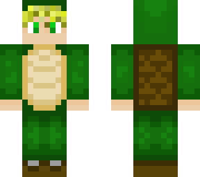 boy in turtle costume blond hair