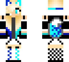 dark and light blue hybrid girl