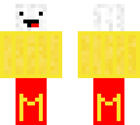 mcdonalds fries with ketchup and a face