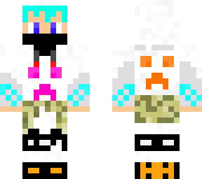 purple-white-green creeper style