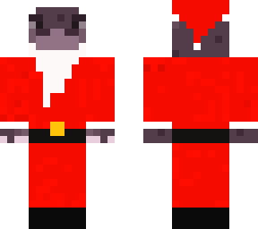 santa hippo with face