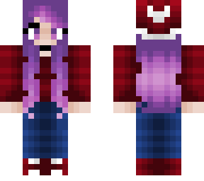 cleora - christmas w/ hat - purple fade pink hair