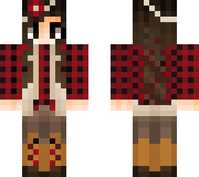 plaid lumber jack vest boots girl