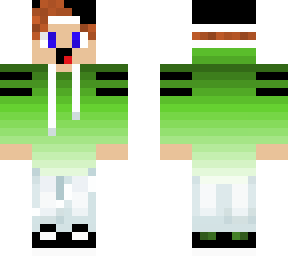green hoodie