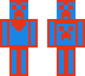 blue/red creeper boy with a twist