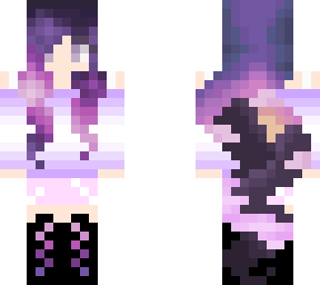 cute painted hair girl (purple)