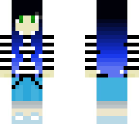 girl with blue and black hair