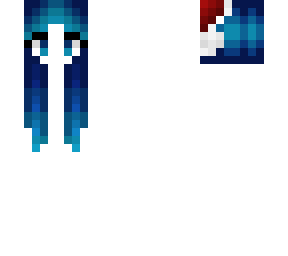 hb - blue fade - straight hair - santa hat