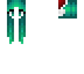 hb - cyan and turquoise fade - santa hat