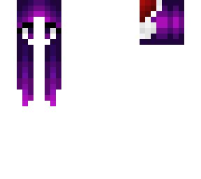 hb - purple and pink fade - straight hair - santa hat