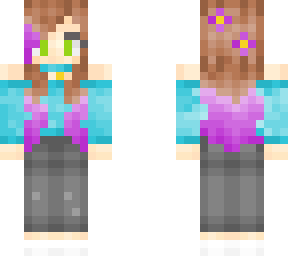 ombre hair girl with teal jacket
