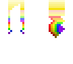 blonde to rainbow