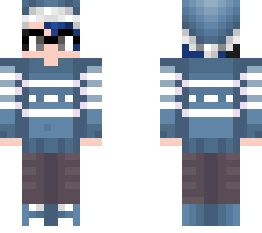 christmas - winter snowflake coat - blue dye hair