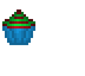 christmas cupcake - logo - red and green stripes